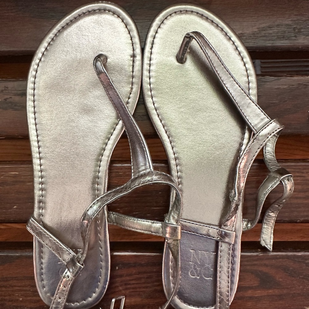 NY&co sandals. Worn once. Like new